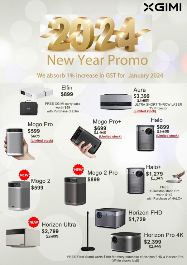 XGIMI Projectors Jan Promo 2024 Singapore Projector