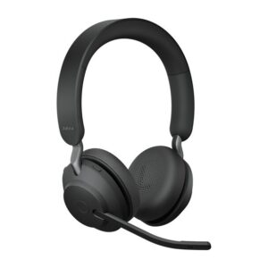 Jabra Evolve2 65 MS Stereo Office Headset With Link 380 USB-A Wireless Adapter (Black)