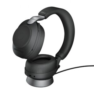 Jabra Evolve2 85 UC Stereo ANC Headset With Link 380 USB-C Wireless Adapter And Charging Stand (Black)