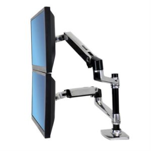 Ergotron LX Dual Stacking Arm Two-Monitor Mount |  45-248-026(aluminium) | 45-492-224(black) | 45-492-216(white)