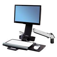 Ergotron StyleView® Sit-Stand Combo Arm (white) Keyboard & Monitor Mount | P/N: 45-266-216(white) 45-266-026(polished aluminium)