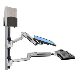 Ergotron LX Sit-Stand Wall Mount System, Small CPU Holder 45-359-026 - Image 1