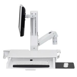 SV Combo Arm with Worksurface & Pan 45-583-026 (polished aluminum) 45-583-216 (white) - Image 2