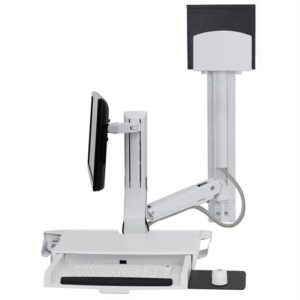 SV Combo System with Worksurface & Pan, Medium CPU Holder 45-595-026(aluminum) 45-595-216(white) - Image 2