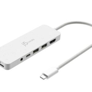J5Create USB-C® Multi-Port Hub with Power Delivery (White) - Image 1