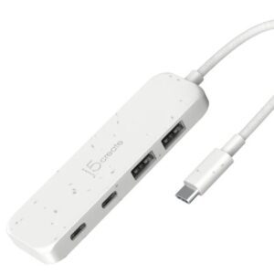 J5Create Eco-Friendly USB-C® to 4-Port Type-C & Type-A Gen 2 Hub (White)