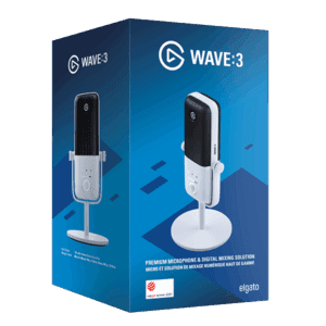 Elgato Wave:3 Microphone - Premium USB Condensor Microphone & Digital Mixing Solution - White Edition