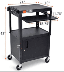 AVLOGIC AVL-WYAVC004 AV CART WITH CABINET WITH LOCK