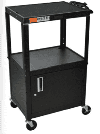 AV-LOGIC PL6 AV CART WITH CABINET WITH LOCK (H34" x W30" x D25")height can be fix at 34"/42"