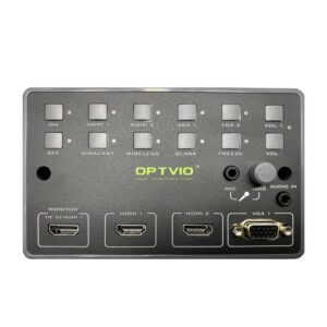 Projector Control Panel : OPT-PS5HVE (2 HDMI & 1 VGA Upscaled) with Built In Cat6 Extender