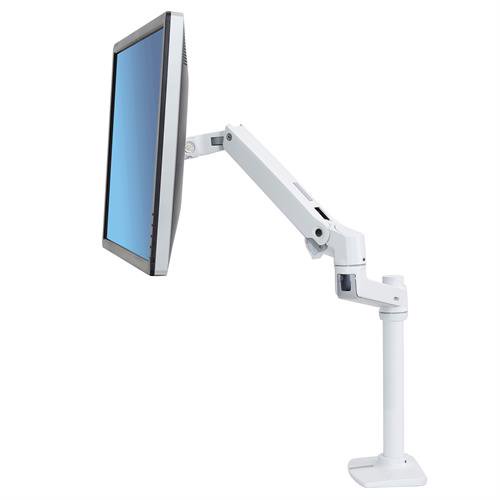 white desk monitor stand