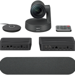 Logitech RALLY System (Incl, 1 speaker, 1 micpod, 1 Table Hub, 1 Display Hub, 1 x camera) w/ mount accessories